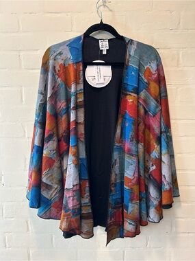 Parsley & Sage Alana Reversible Wrap Abstract Print NWT One Size Boho Eclectic